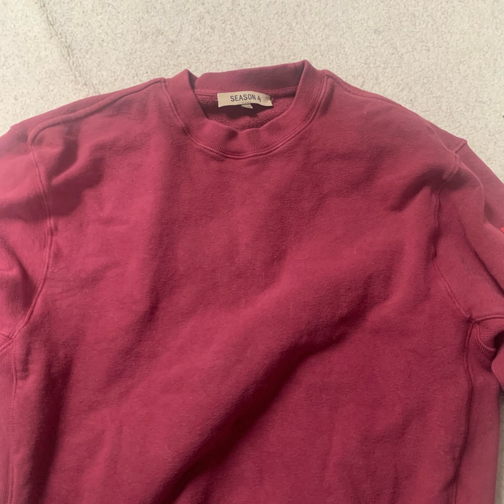 YEEZY Season 4 Burgundy CALABASAS Sweatshirt